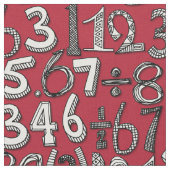 Tissu rouge de griffonnage de maths (Fermer)