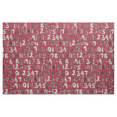 Tissu rouge de griffonnage de maths (Fat Quarter)