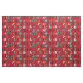 Tissu rouge de joyeux anniversaire (Fat Quarter)