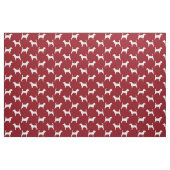 Tissu Rouge de motif de silhouettes de beagle (Fat Quarter)