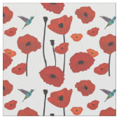 Tissu rouge de pavots (fermé)