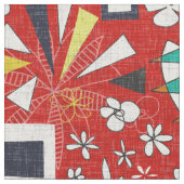 Tissu rouge de tiki (Fermer)