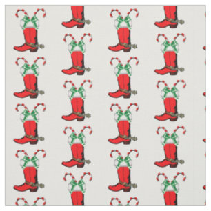 Tissu rouge de vacances de bottes et de sucres de