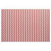 Tissu rouge et blanc vertical de motif de zigzag (Yard)