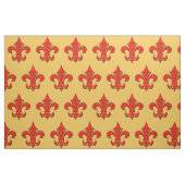 Tissu Rouge et Green Fleur de Lis Fabric (Fat Quarter)