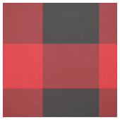 Tissu Rouge et noir Buffalo Checker Plaid Rustic (Échantillon)