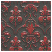 Tissu Rouge et noir Damask Faux Embossés (Fermer)