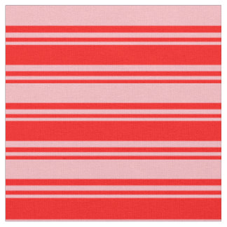 Tissu Rouge et rose clair Motif de rayures