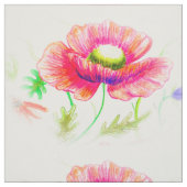 Tissu Rouge, Flore de la passion (Échantillon)