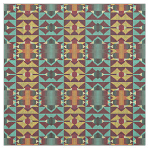 Tissu Rouge foncé Orange Turquoise Turquoise Vert Éthiqu