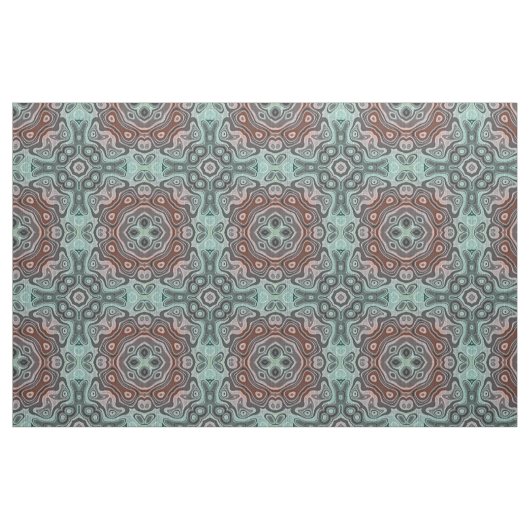 Tissu Rouge foncé Turquoise bleu vert Bali Motif Batik (Fat Quarter)