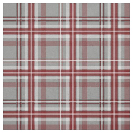 Tissu rouge gris blanc plaid (Échantillon)