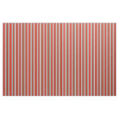 Tissu Rouge, gris clair, gris ardoise et Motif vert fonc (Yard)