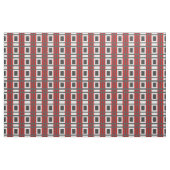 Tissu rouge gris et blanc géométrique (Yard)