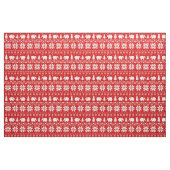 Tissu Rouge mignon de motif de Noël d'éléphants (Fat Quarter)