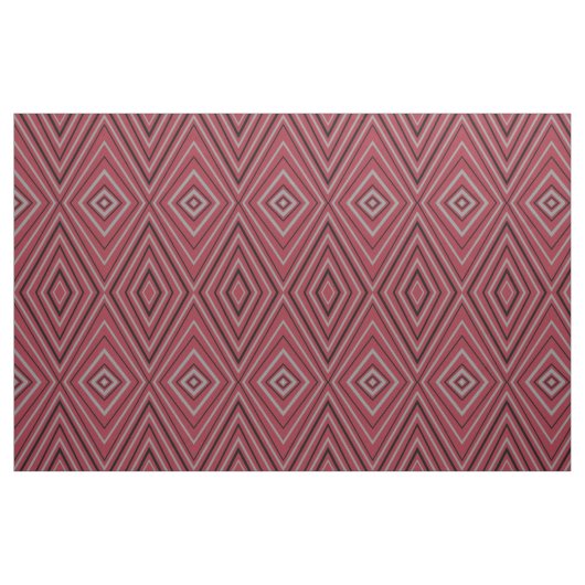 Tissu rouge moderne de conception de diamant (Fat Quarter)