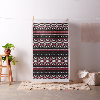 Tissu Rouge Noir Blanc Humpes Tribales Fabric Africain