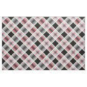 Tissu Rouge noir blanc plaid (Fat Quarter)