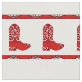 Tissu rouge occidental de botte de cowboy de (Fermer)