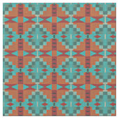 Tissu Rouge Orange Turquoise Turquoise Vert Éthique (Fermer)