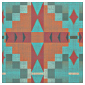 Tissu Rouge Orange Turquoise Turquoise Vert Éthique (Fermer)