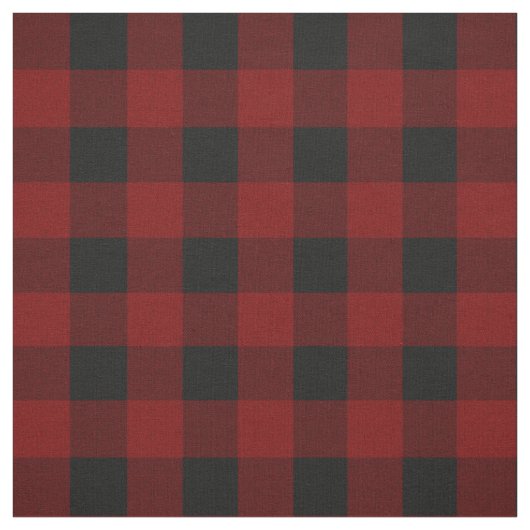 Tissu Rouge rustique | Black Buffalo Check Plaid Motif (Échantillon)