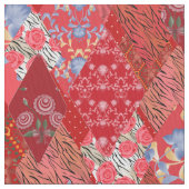 Tissu Rouge, rustique, patchwork (fermé)