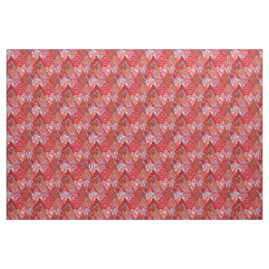 Tissu Rouge, rustique, patchwork (Yard)