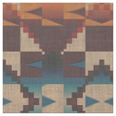 Tissu Rouge Turquoise Bleu Taupe Brown Orange (Fermer)