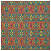 Tissu Rouge Turquoise Jaune moderne Ethnic Textile Triba (Échantillon)