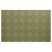 Tissu Rouge Turquoise Jaune moderne Ethnic Textile Triba (Fat Quarter)