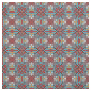 Tissu Rouge Turquoise Turquoise Bleu ocre Jaune Aspect e