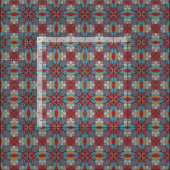 Tissu Rouge Turquoise Turquoise Bleu ocre Jaune Aspect e (Carreau)
