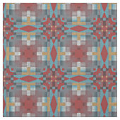 Tissu Rouge Turquoise Turquoise Bleu ocre Jaune Aspect e (Échantillon)