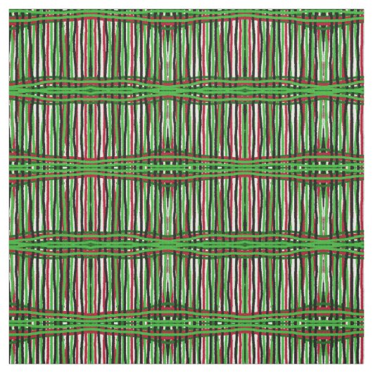 Tissu - Rouge/Vert/Noir/Blanc (Échantillon)