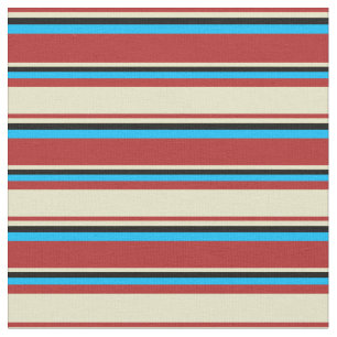 Tissu Rouges, Goldenrod pâle, Bleu noir et bleu ciel pro