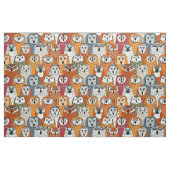 Tissu rouille de hiboux (Fat Quarter)