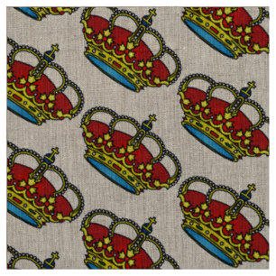 Tissu royal anglais de couronne