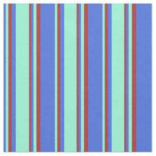 Tissu Royal Blue, Aquamarine & Motif Brown des Grandes P
