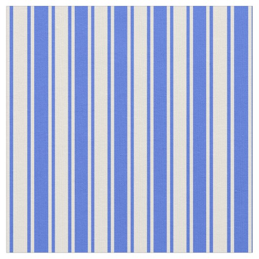 Tissu Royal Blue & Beige Linked Motif (Fermer)