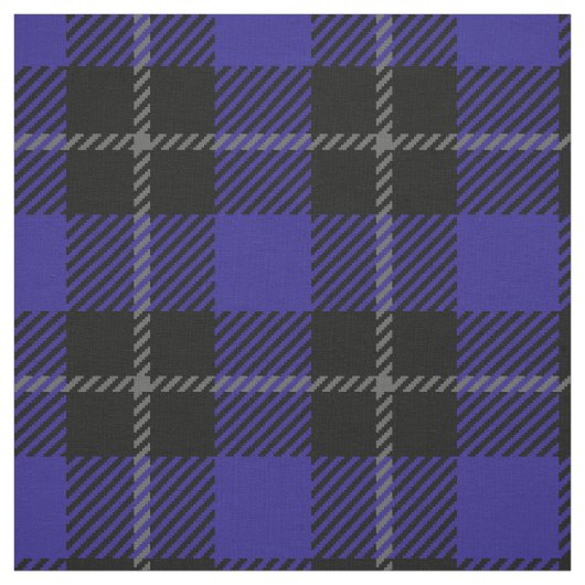 Tissu Royal Blue Black Plaid (Échantillon)