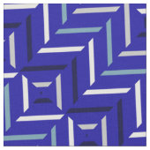 Tissu Royal Blue Grey-Blue Silver Navy & White Patterned (Fermer)