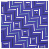 Tissu Royal Blue Grey-Blue Silver Navy & White Patterned (Échantillon)