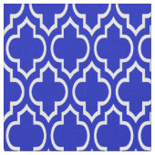 Tissu Royal Blue, Quatrefoil Marocain Blanc #7 (Fermer)