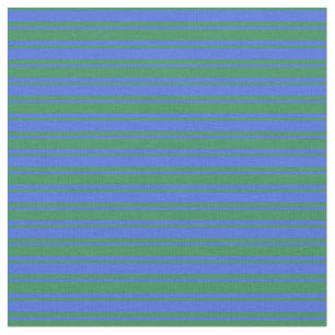 Tissu Royal Blue & Sea Green Linke/Striped Motif