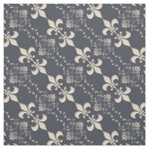 Tissu Royal, motif de Fleur de Lis