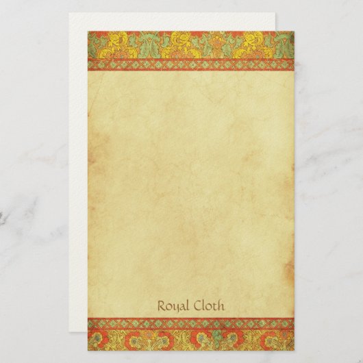 Tissu royal - papeterie médiévale (Devant / Derrière)