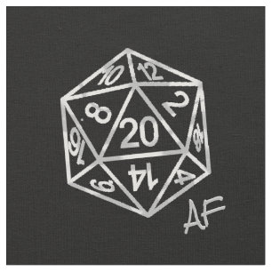 Tissu RPG Crit AF Old School Tabletop Role Player Dice