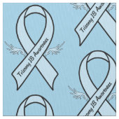 Tissu Ruban de conscience de la trisomie 18 avec des (fermé)