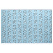 Tissu Ruban de conscience de la trisomie 18 avec des (Fat Quarter)
